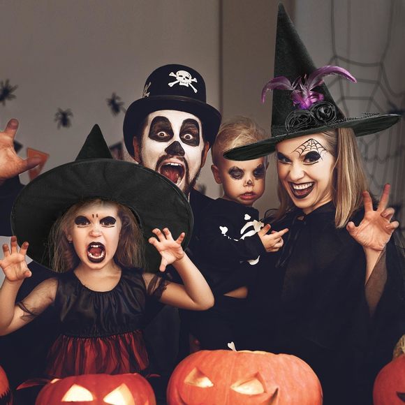 Halloween Black Witches Hat For Women - Fancy Velvet Witch Hats With Purple💕 - Picture 3 of 7